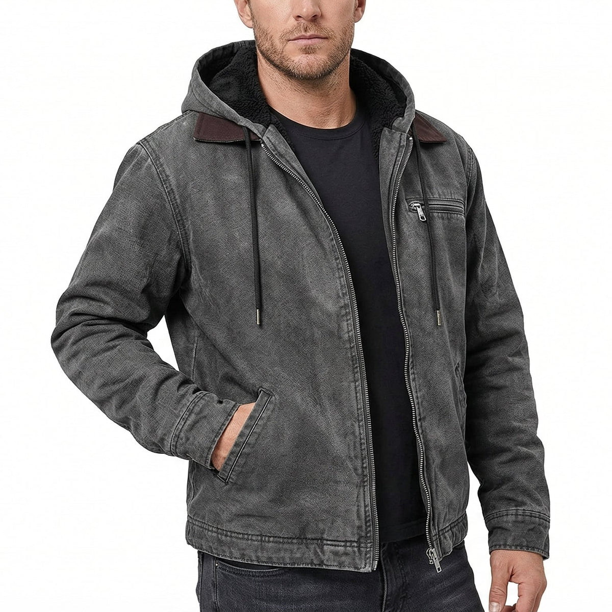 ARCHIE Cotton Blend Bomber Jacket