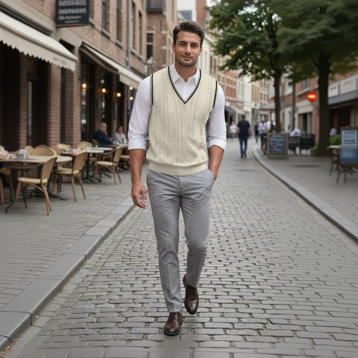 ARLEN V Neck Knit Sweater Vest