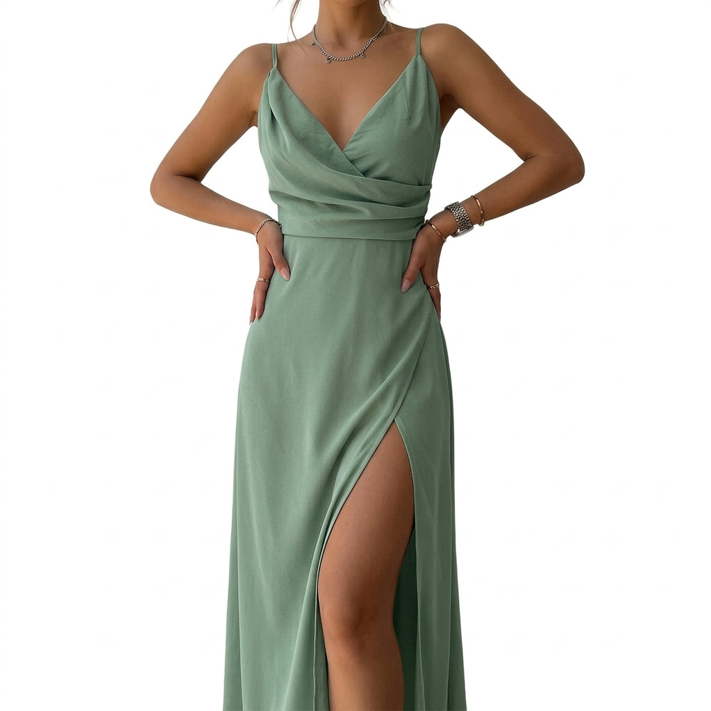 SAYA Slit Strap Maxi Dress