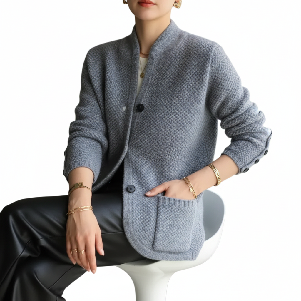 VIRGINIA Cashmere Button Cardigan