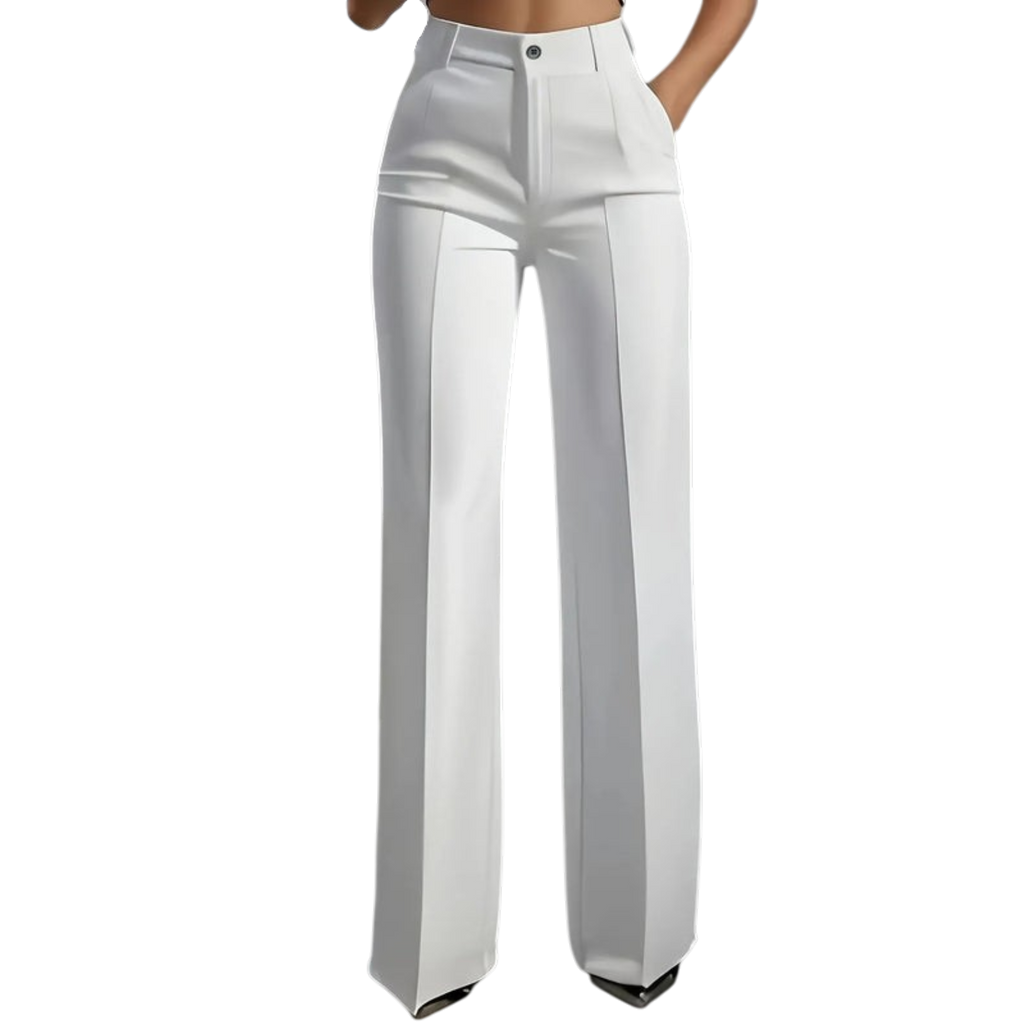LUNA High-Waisted Straight-Cut Trousers