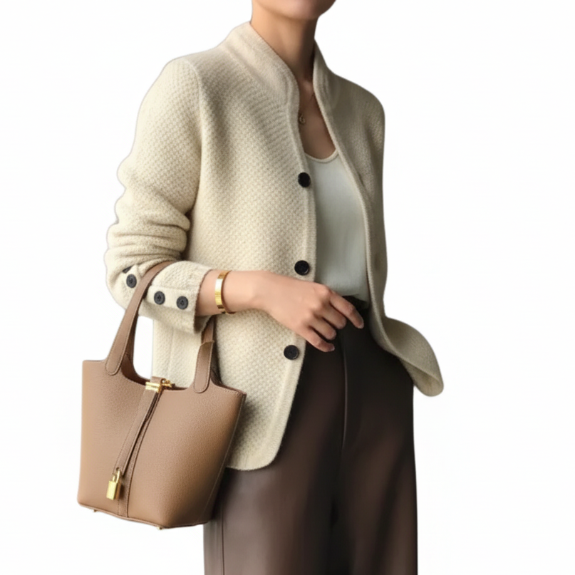 VIRGINIA Cashmere Button Cardigan