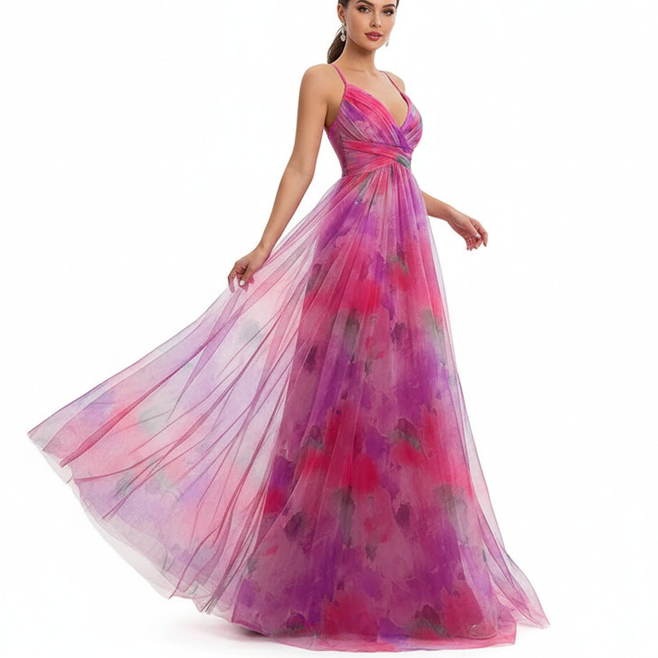 NORA Printed Sleeveless Maxi Dress