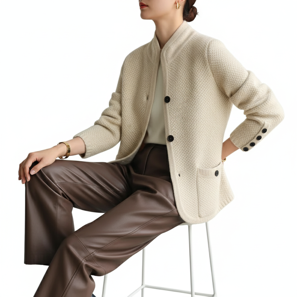 VIRGINIA Cashmere Button Cardigan