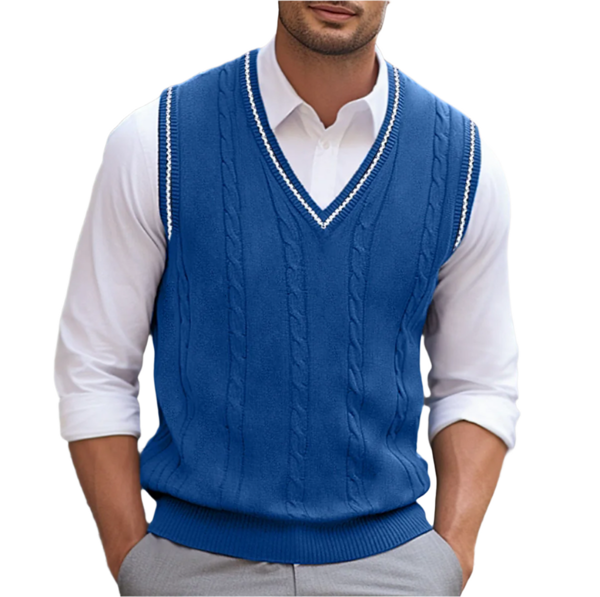 ARLEN V Neck Knit Sweater Vest