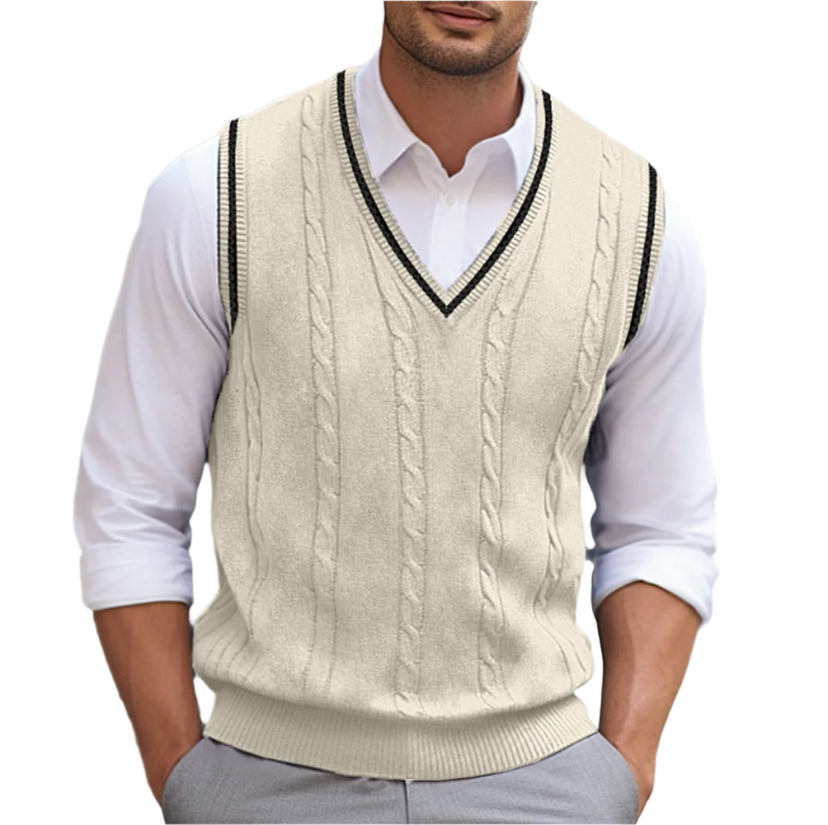 ARLEN V Neck Knit Sweater Vest