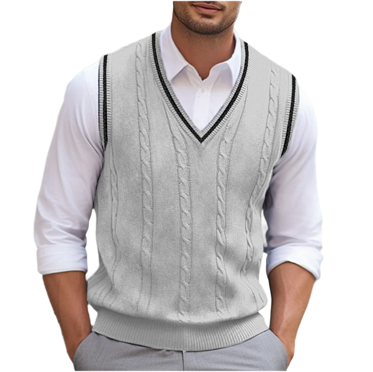 ARLEN V Neck Knit Sweater Vest