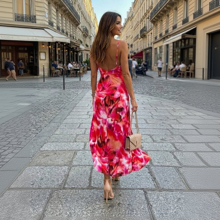 SAYA Slit Strap Maxi Dress