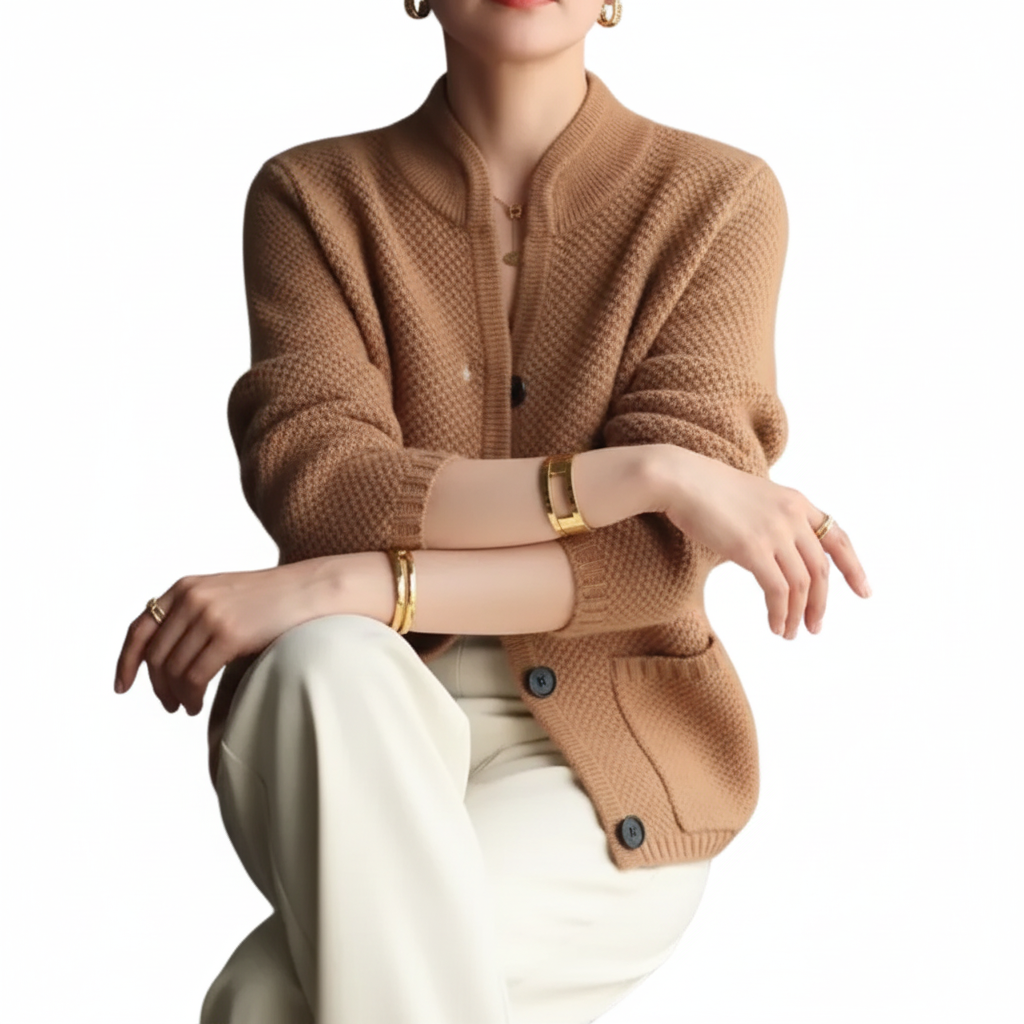 VIRGINIA Cashmere Button Cardigan
