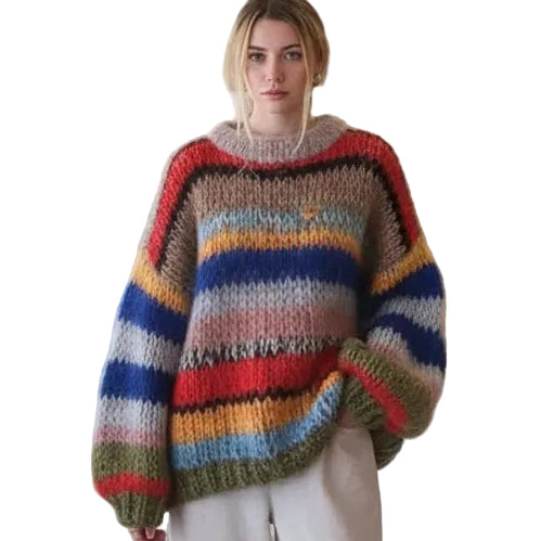 LAURA Slash Neck Knit Sweater