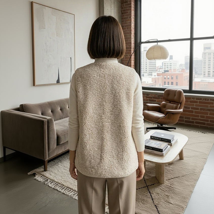 ISLA Sleeveless Wool Vest Coat