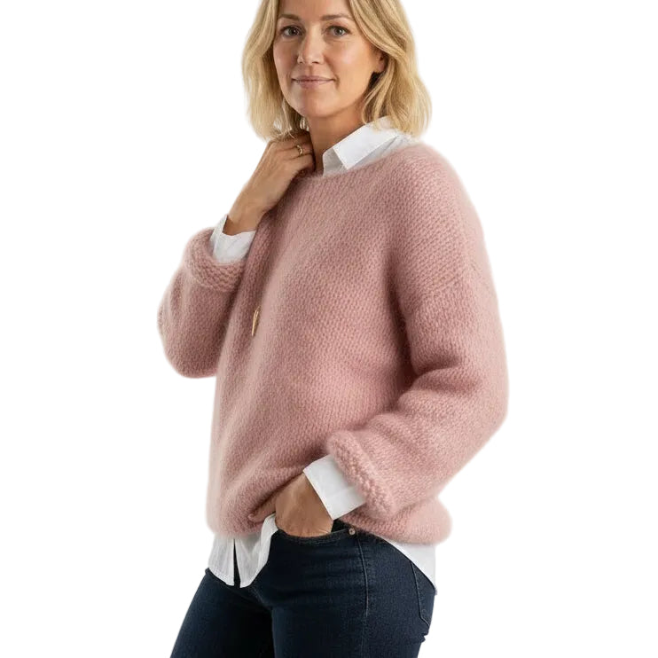 ARIA Heavy Knit O Neck Sweater