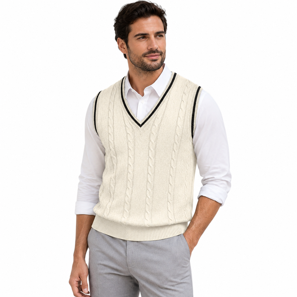 ARLEN V Neck Knit Sweater Vest