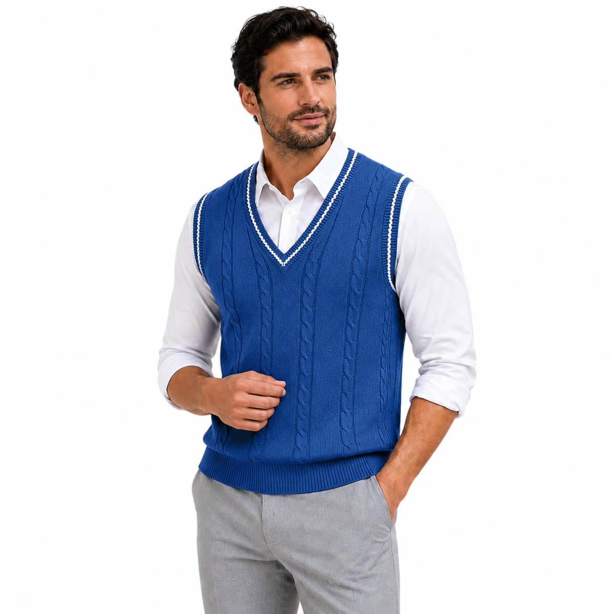 ARLEN V Neck Knit Sweater Vest