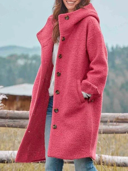 CLARA Single Breasted Polyester Coat