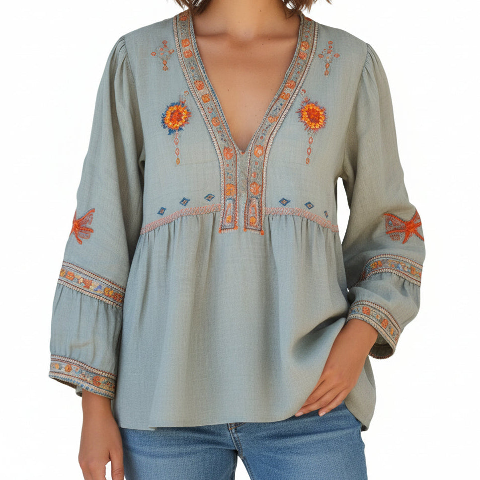 MELISSA Printed Casual Blouse