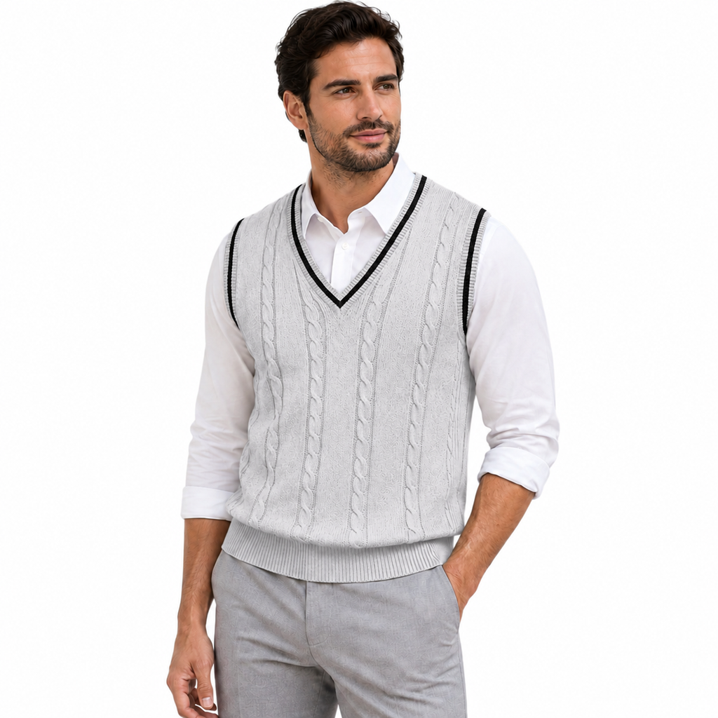 ARLEN V Neck Knit Sweater Vest