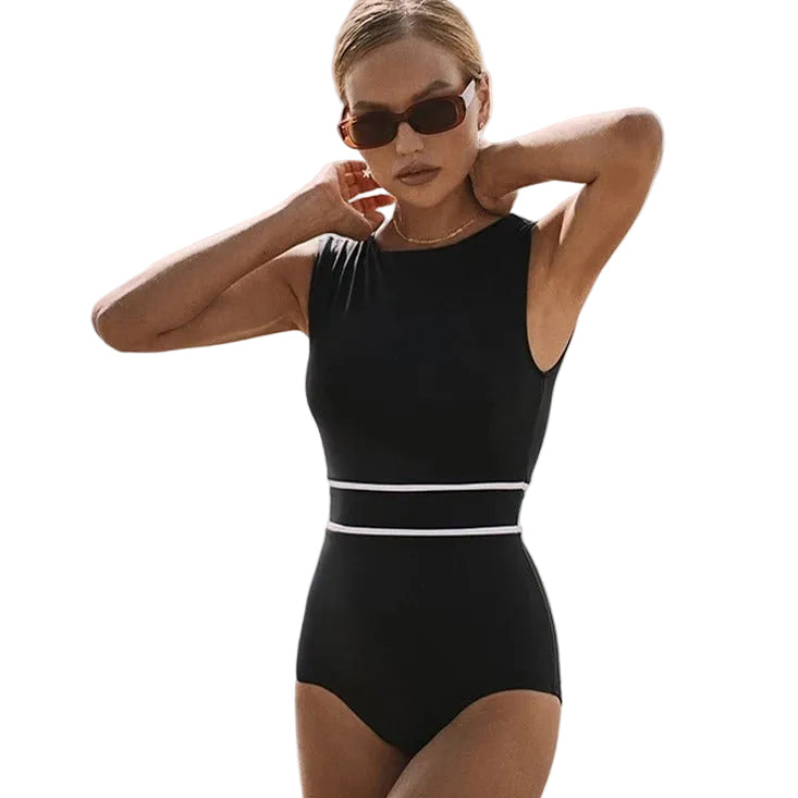 MAYA Solid One Piece Swimsuit