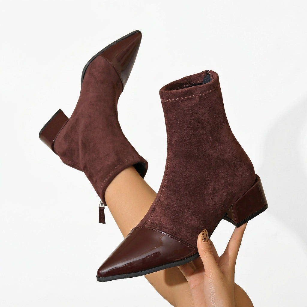 AMARA Faux Suede Platform Boots