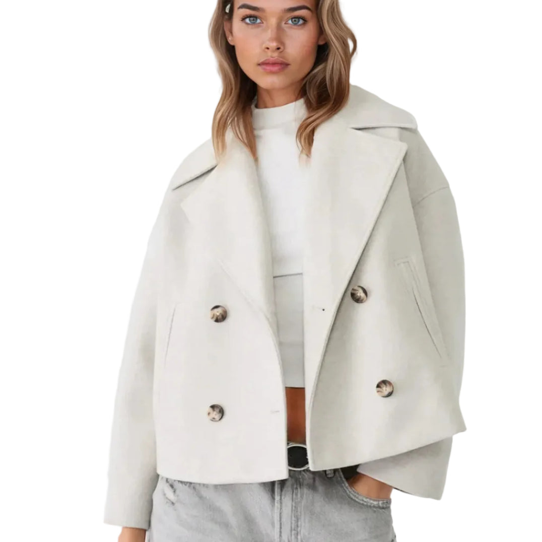 OLIVIA Double Breasted Wide Fit Jacket