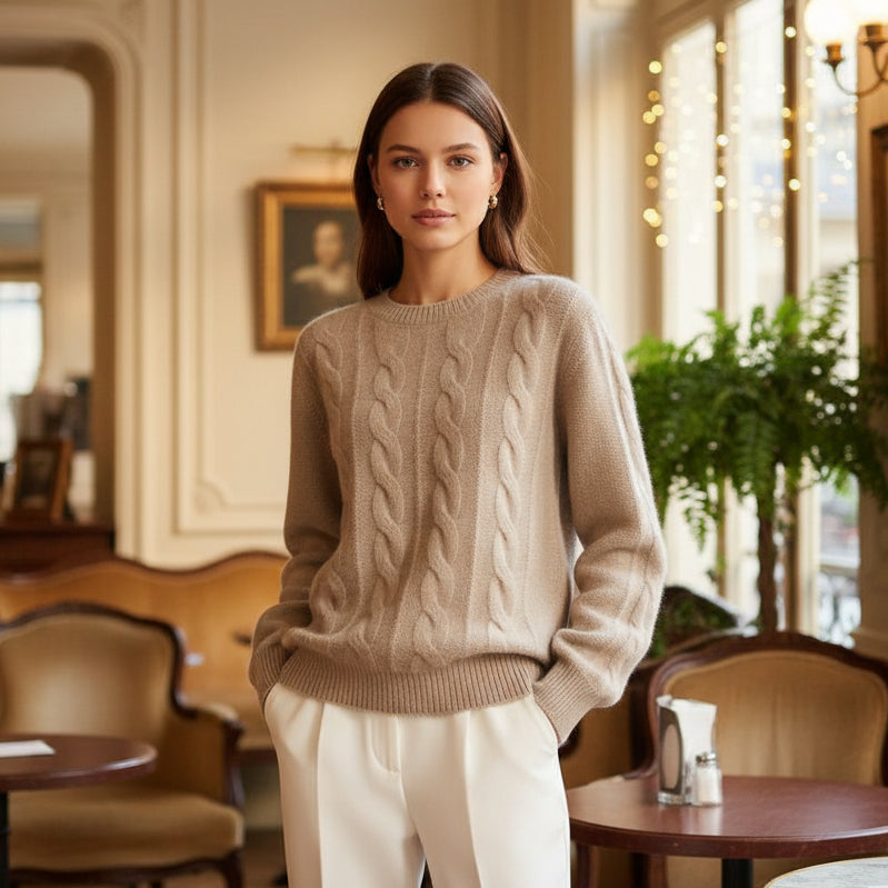 AMBER Mock Neck Knit Sweater
