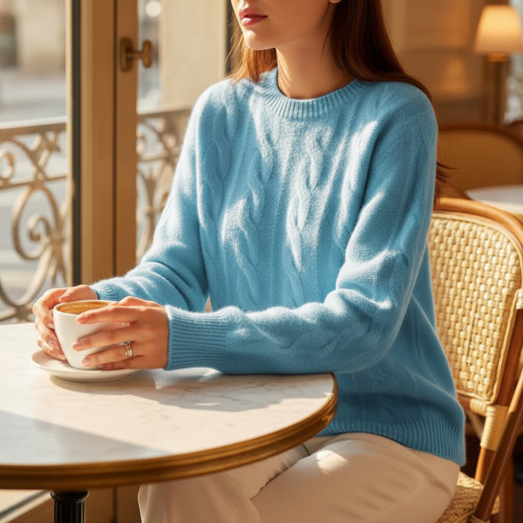 AMBER Mock Neck Knit Sweater